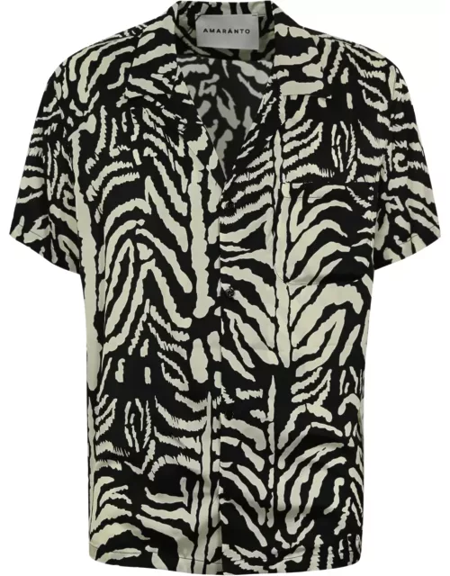 Amaranto Zebra-print Viscose Shirt