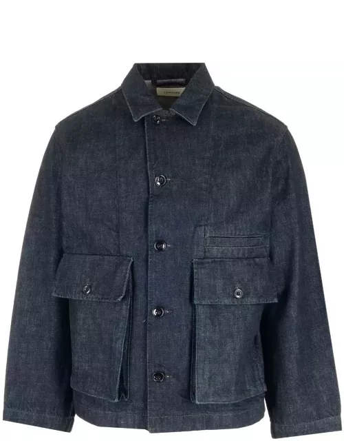 Lemaire Collared Button-up Denim Jacket