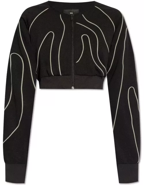 Y-3 Piping-detailed Copped Zipped Jacket