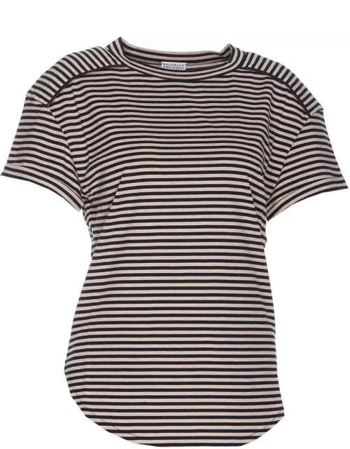 Brunello Cucinelli Striped Crewneck T-shirt