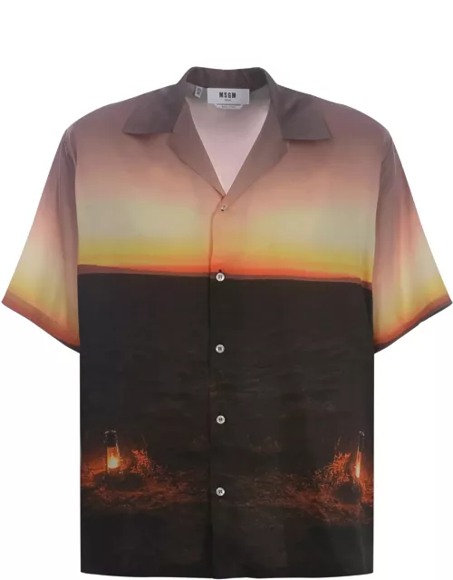 Shirt Msgm sunset Made Of Fluid Fabric