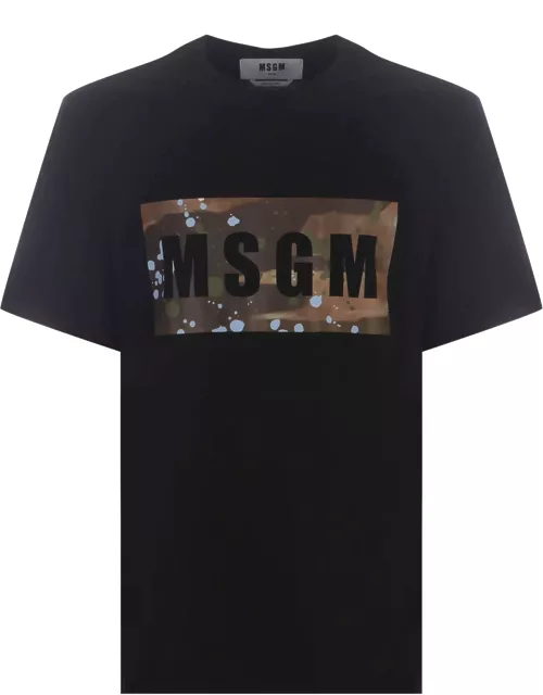 T-shirt Msgm camo Made Of Cotton