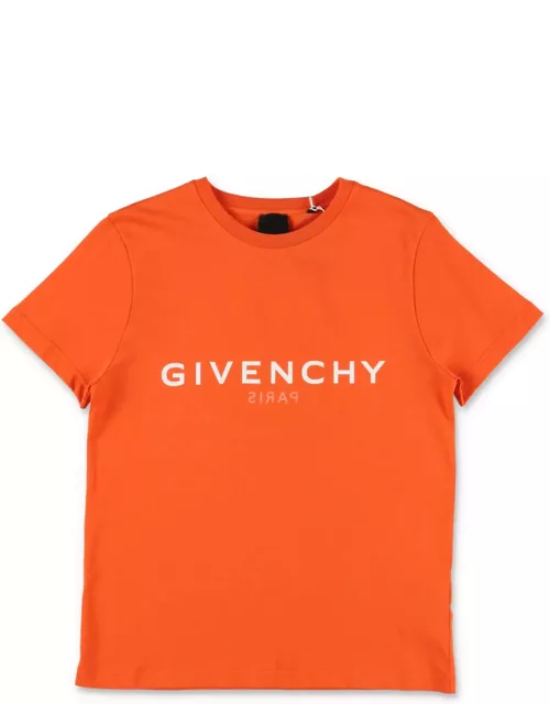 Givenchy T-shirt Arancione In Jersey Di Cotone Bambino
