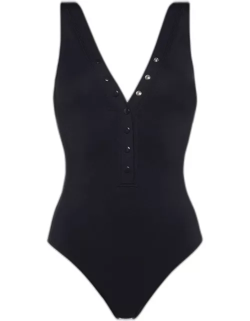 Icone Snap-Front One-Piece Swimsuit