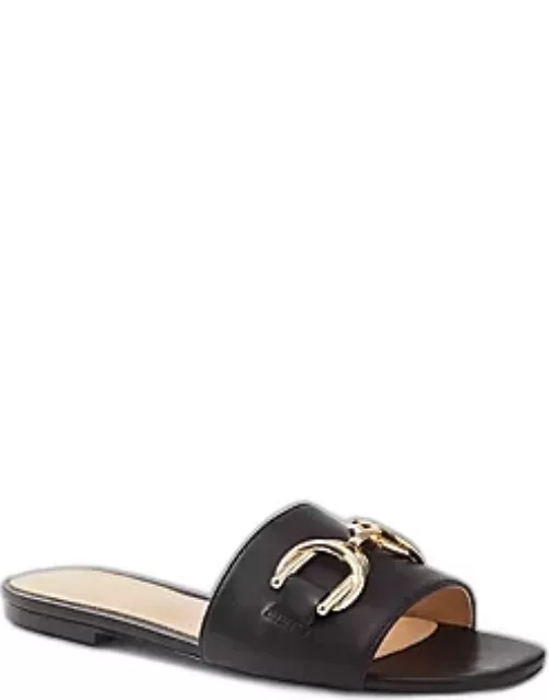 Ann Taylor AT Weekend Chain Leather Flat Sandal