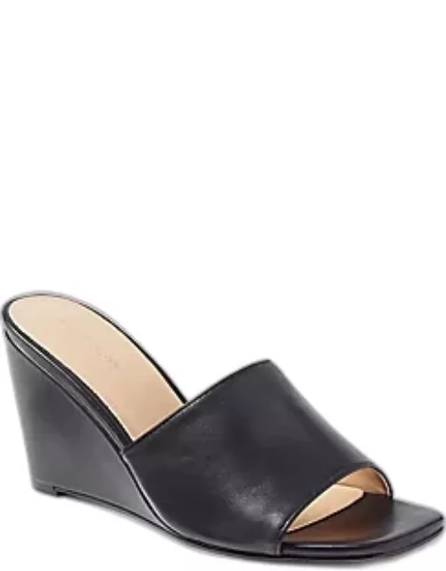 Ann Taylor Leather Strappy High Wedge Sandal