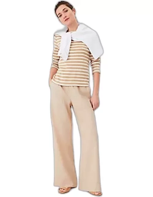 Ann Taylor AT Weekend Easy Straight Leg Pants in Linen Blend