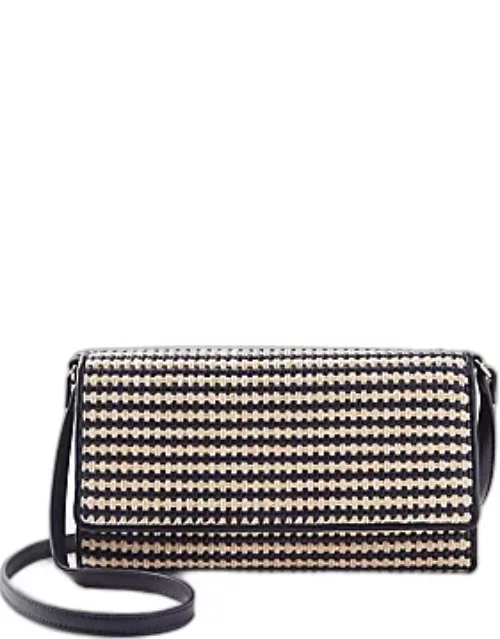 Ann Taylor AT Weekend Woven Leather Crossbody Bag