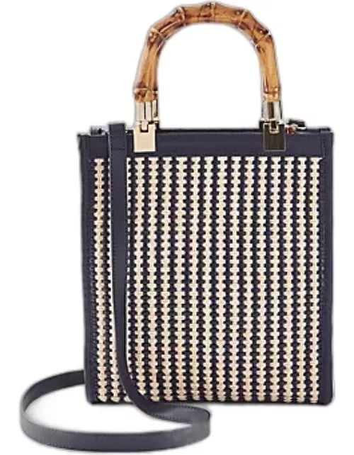 Ann Taylor AT Weekend Woven Leather Mini Tote Bag