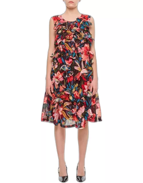 Erdem Flared Cuff Fit And Flare Shirt Dress Multicolor
