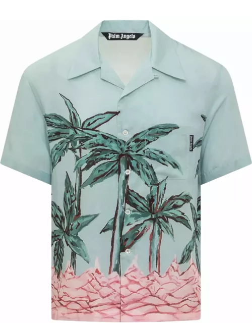Palm Angels Palm Trees Bowling Shirt