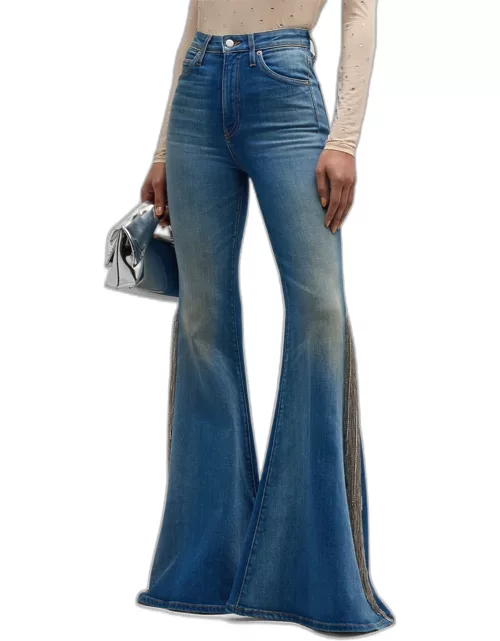 Heidi Embellished Super High-Rise Bell Bottom Jean