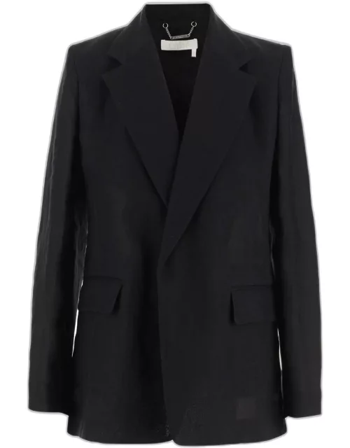 Chloé Single-breasted Jacket In Ramie