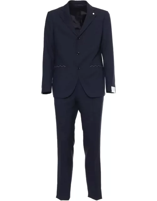 Luigi Bianchi Mantova Blue Mens Suit