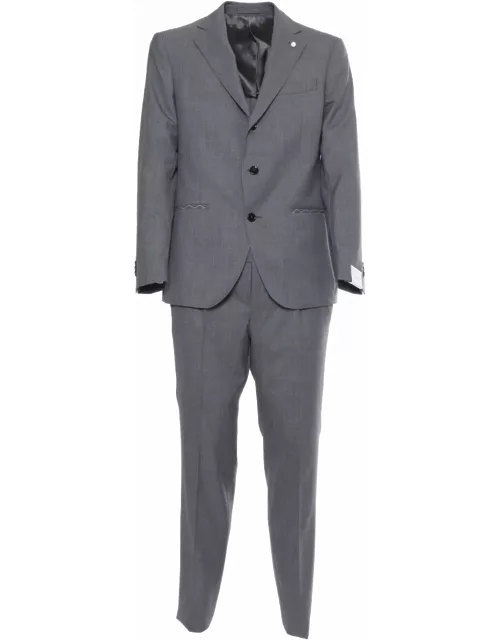 Luigi Bianchi Mantova Gray Mens Suit
