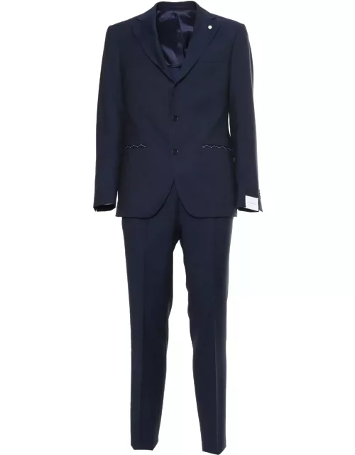 Luigi Bianchi Mantova Blue Mens Suit