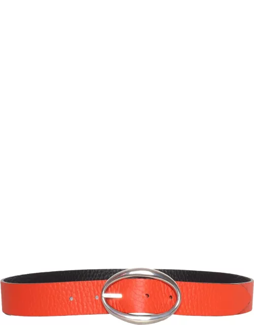 Orciani Red Smooth Leather Belt