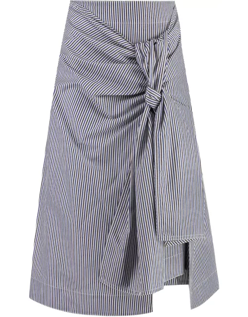 Bottega Veneta Cotton And Linen Skirt