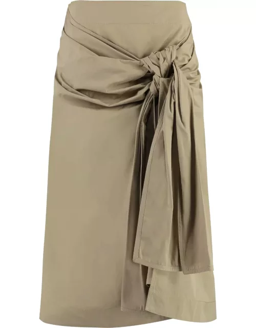 Bottega Veneta Asymmetric Hem Midi Skirt