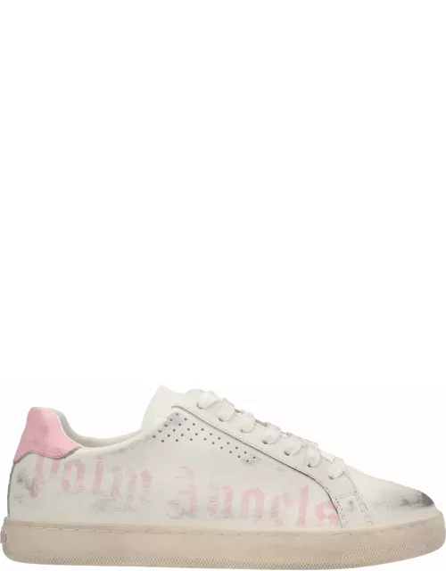 Palm Angels Logo Printed Distressed Lace-up Sneaker