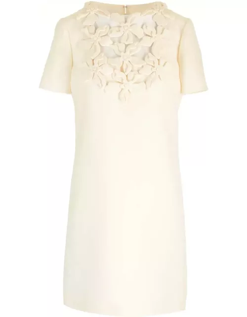 Valentino hibiscus Embroidery Mini Dres