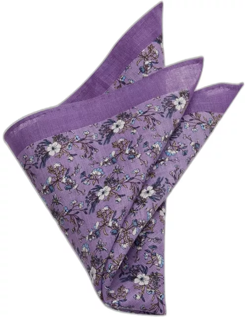 JoS. A. Bank Men's Floral Pocket Square, Fuchsia, One