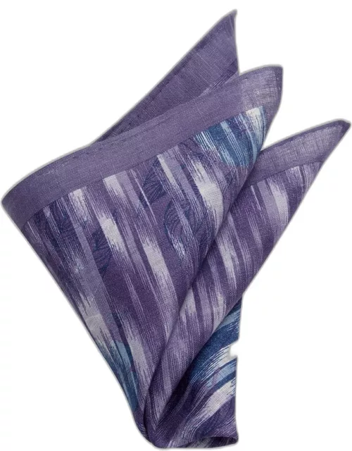 JoS. A. Bank Men's Abstract Floral Pocket Square, Light Purple, One