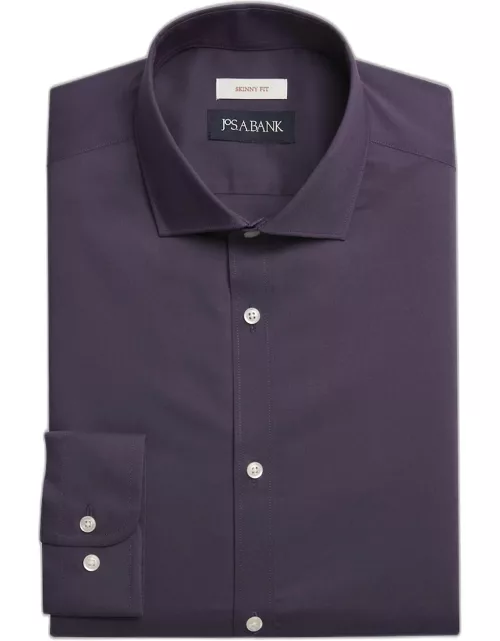 JoS. A. Bank Men's Skinny Fit Dress Shirt, Purple, 17 1/2 34