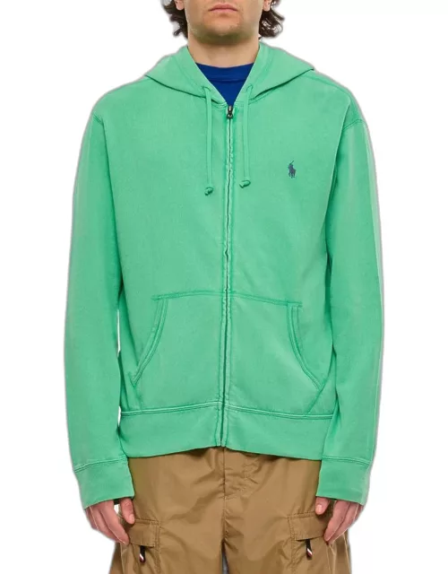 Polo Ralph Lauren Cotton Zipped Sweatshirt Green