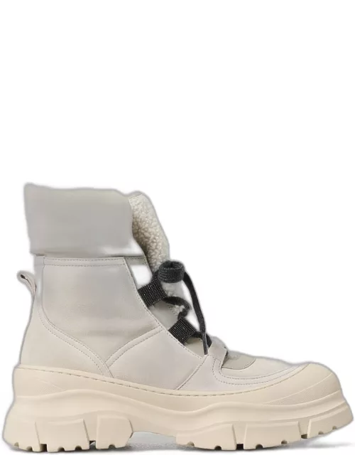 Flat Ankle Boots BRUNELLO CUCINELLI Woman colour White