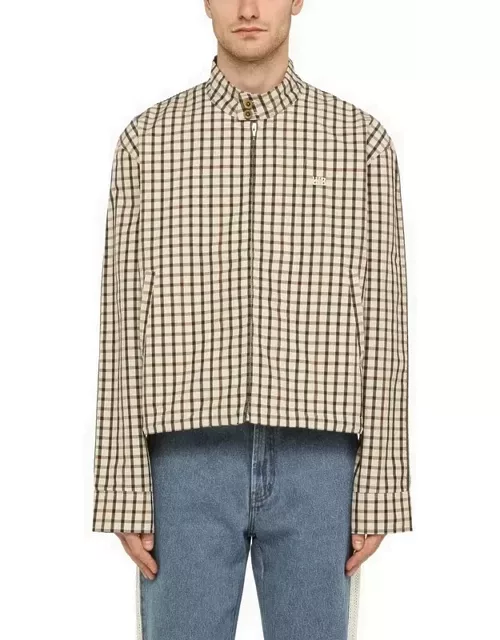 Light jacket with checked pattern