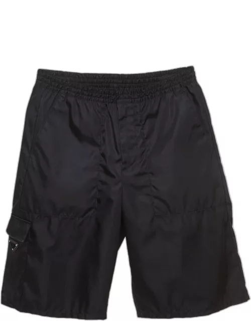 Prada Black Re-Nylon Drawstring Bermuda Shorts