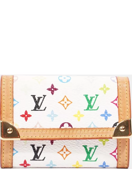 Louis Vuitton Murakami Wallet White Multicoloured Monogram Leather