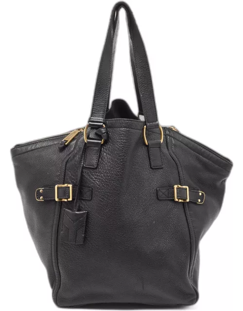 Yves Saint Laurent Black Leather Large Downtown Tote