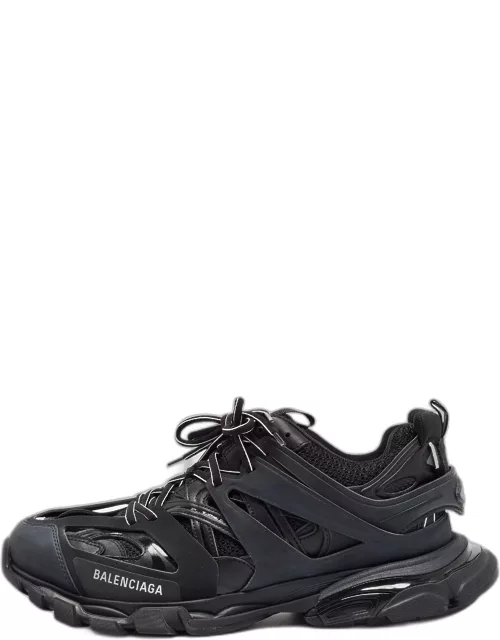Balenciaga Black Mesh and Faux Leather Track Sneaker