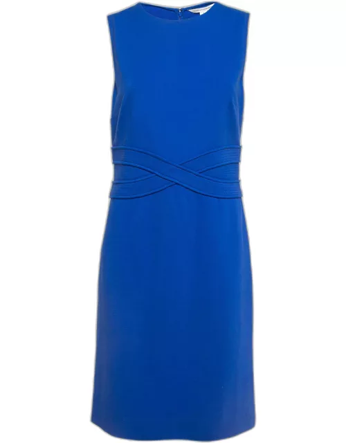Diane Von Furstenberg Blue Knit Sleeveless Midi Dress