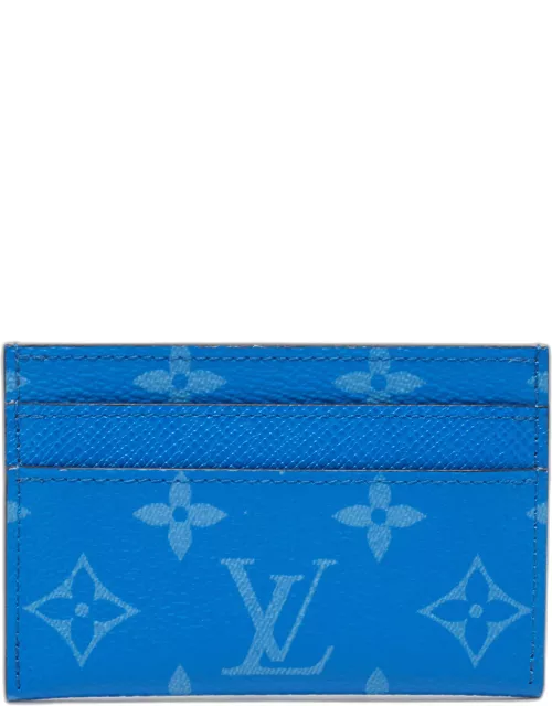 Louis Vuitton Agave Blue Monogram Canvas Porte Cartes Double Card Holder
