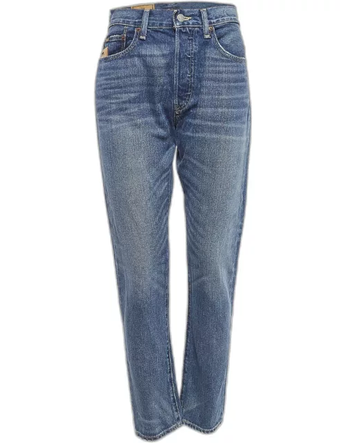 Polo Ralph Lauren Blue Denim Callen High Rise Slim Jeans M/Waist 31.5"