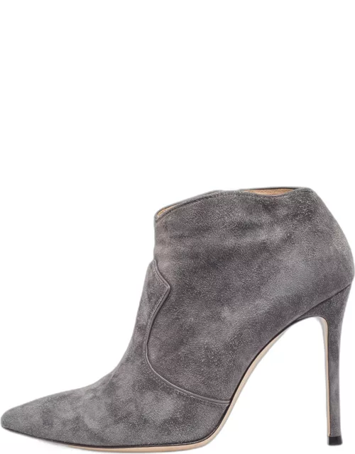 Gianvito Rossi Grey Suede Ankle Boot