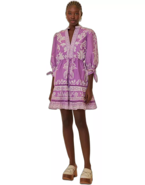 Lilac Sweet Garden Mini Dress, SWEET GARDEN LILAC /