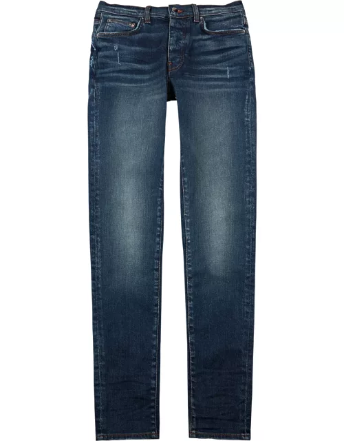 Amiri Stack Distressed Skinny Jeans - Denim