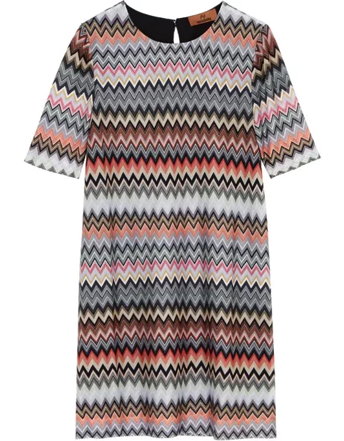 Missoni Zigzag-intarsia Fine-knit Mini Dress - Multicoloured 1 - 40 (UK8 / S)