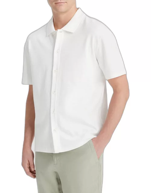 Men's Variegated Jacquard Short-Sleeve Shirt
