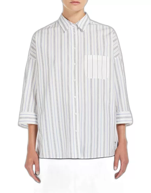 Venus Striped Button-Down Cotton Shirt