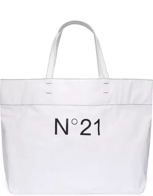N.21 N21w23u Bags N°21 White Shopper Bag With Institutional Logo