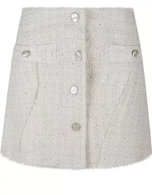 GCDS Tweed Mini Skirt