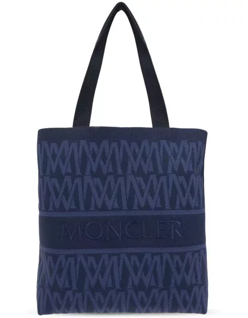 Moncler Logo Embroidered Knit Tote Bag