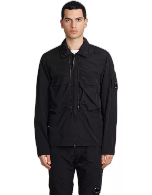 C.P. Company Chrome R Casual Jacket In Black Polyamide
