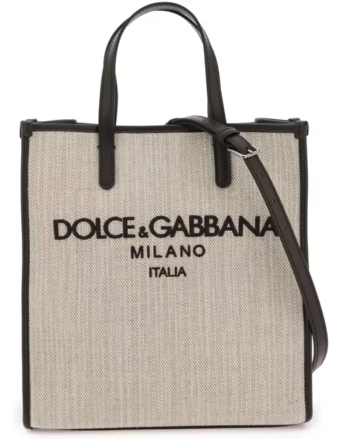 Dolce & Gabbana Textured Canvas Tote Bag