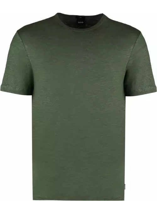 Hugo Boss Linen Crew-neck T-shirt
